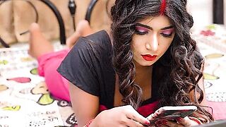 DESI Filthy BHABI Wishes Wide Weenie OF HER Notebook SERVICE Boyish man