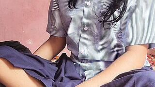 Student kavita sucks diminutive wang of handler and receives drilled by him