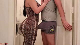 Large arse stepmom bonks her son in wash kitchen room