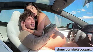 Flawless Diminutive Chanel Camryn Rides Wide Wang In Road Journey