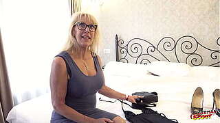GERMAN SCOUT - Golden-haired GILF Aged Bianca entice to Coarse Aforegoing Youthful Fuck at Model Casting