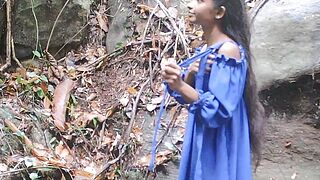 Go River And Fuck Outdoors Jungle With My Step Sister, CUM ON Meet