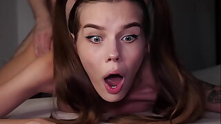 OMG, MY Pain in the neck IS Combining TIGHT! Cute 18 Yo Teen STRUGGLES By way of Harrowing Anal Lose one's heart to - Alina Foxxx