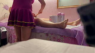 Waxing and Oral stimulation at Chinese massage salon